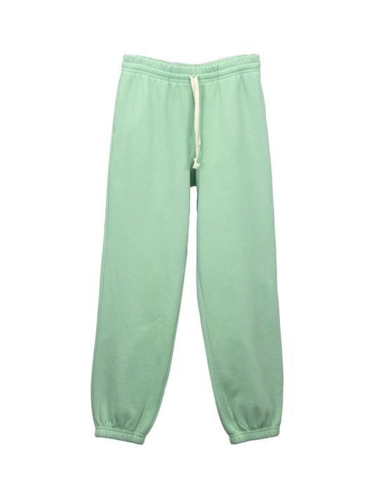 Mint Green Sweatpants with Loose Ankle Cuffs