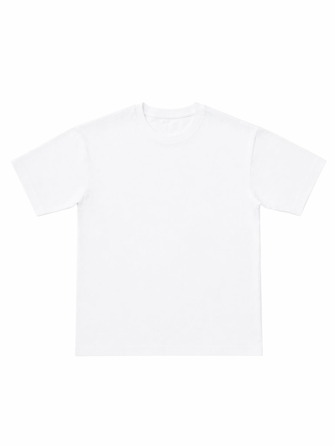Drop Shoulder T-shirt - White Midweight Cotton