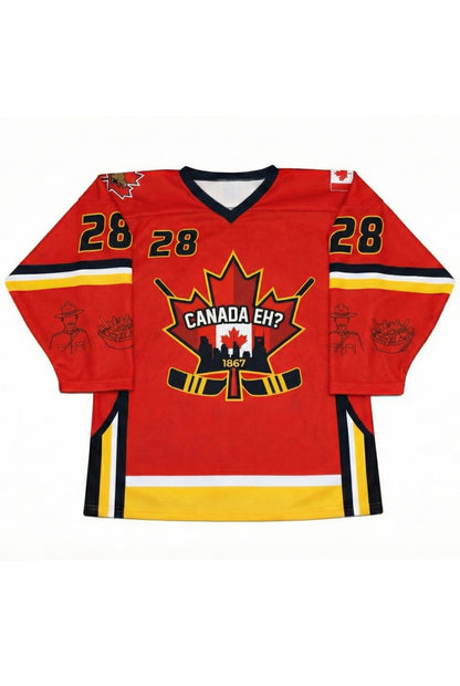 SUBLIMATED HOCKEY JERSEY - Round-shoulder w/ Cross-over Collar
